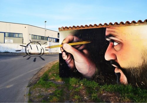 Потрясающие 3D-рисунки уличного художника, который умеет изменять пространство (34 фото)
