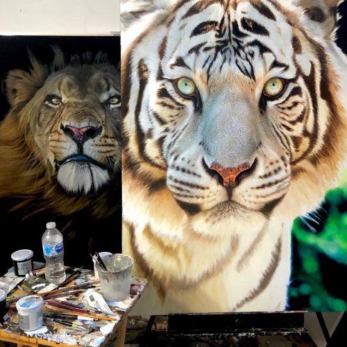 Талантливый художник-самоучка пишет гиперреалистичные портреты диких животных (10 фото)